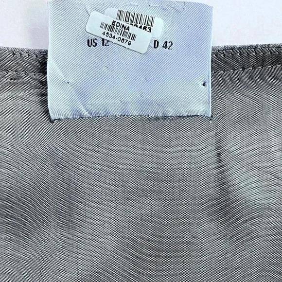 AKRIS Punto Minimalist Women’s Gray Wool Two Piece Dress Blazer Suit Size 10/12 - Picture 13 of 16